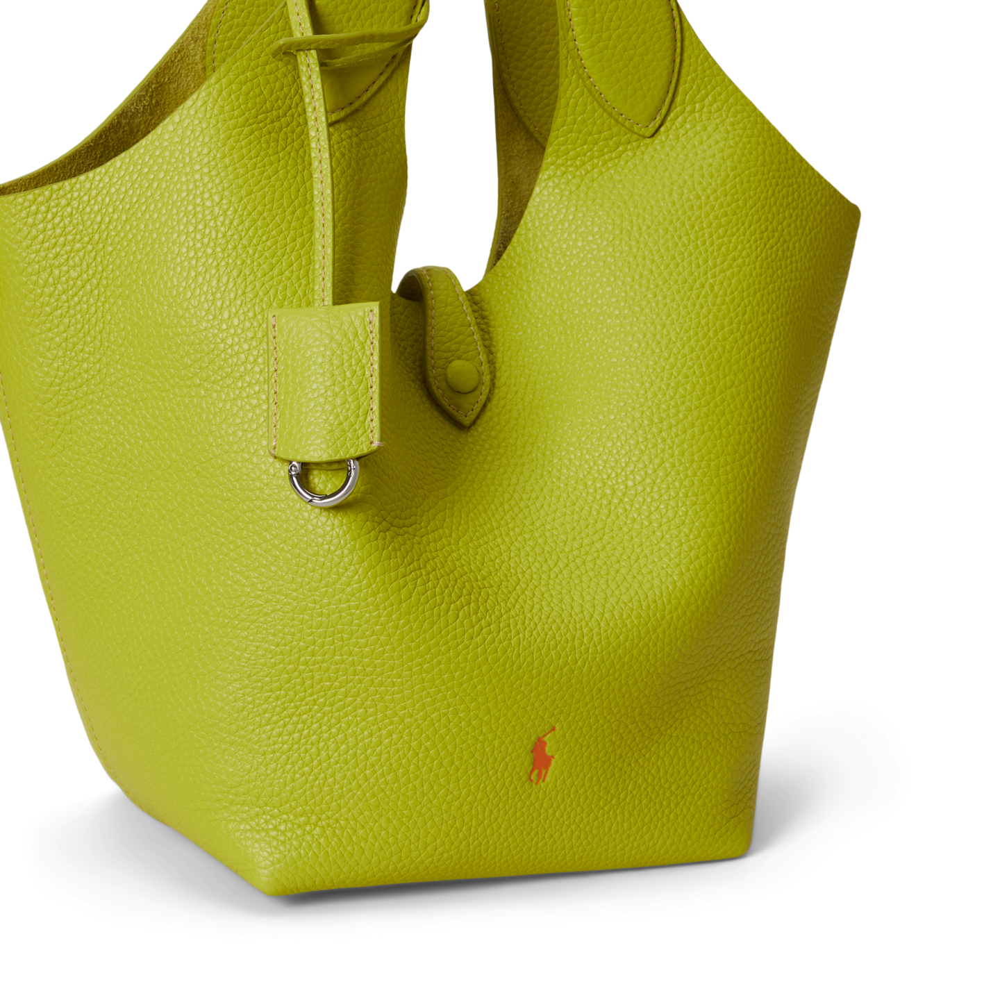 Женские сумки Ralph Lauren Polo Play Leather Tote, цвет: Limeade — фото 4