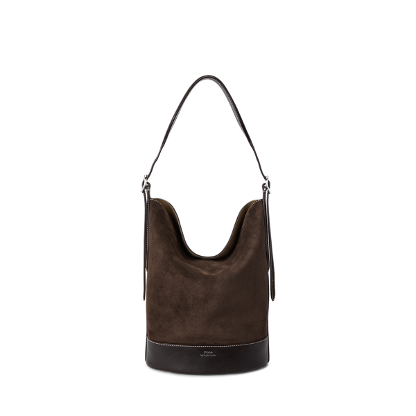 Suede Bellport Bucket Bag for Women Ralph Lauren CH