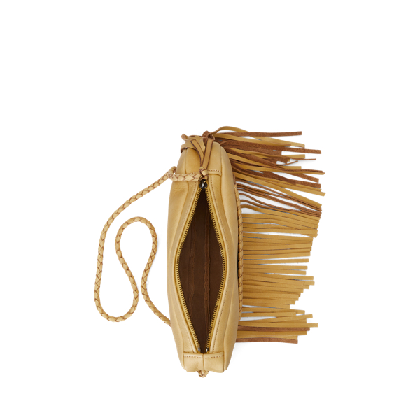 LAUREN deals RALPH LAUREN LEATHER FRINGE HANDBAG