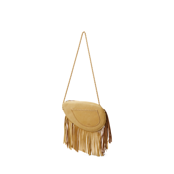 Cashmere Leather Fringe Crossbody Bag Polo Ralph Lauren 1