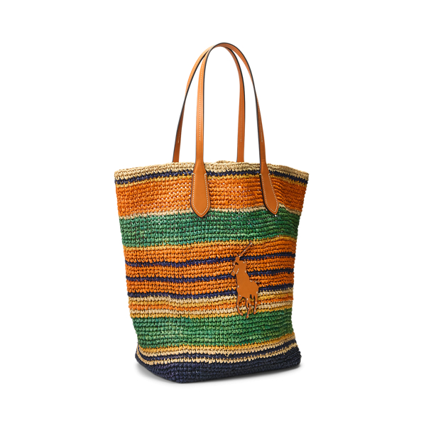 Ralph lauren raffia tote on sale