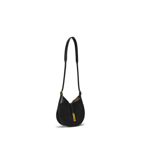 Женские сумки Ralph Lauren Polo ID Suede-Leather Small Shoulder