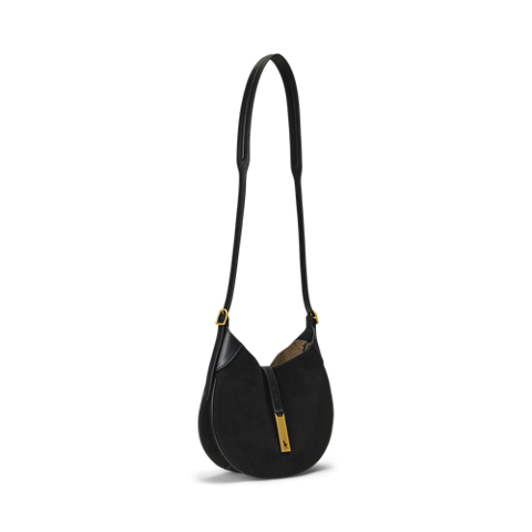Женские сумки Ralph Lauren Polo ID Suede-Leather Small Shoulder Bag