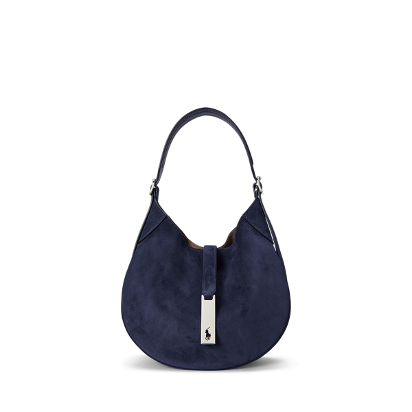 Petit sac Shoulder Polo ID en daim Ralph Lauren