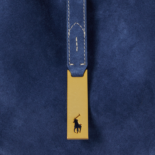 ラルフローレン POLO ID スエードxゴールド スモールショルダー Polo ID スエードレザー スモール ショルダー バッグ