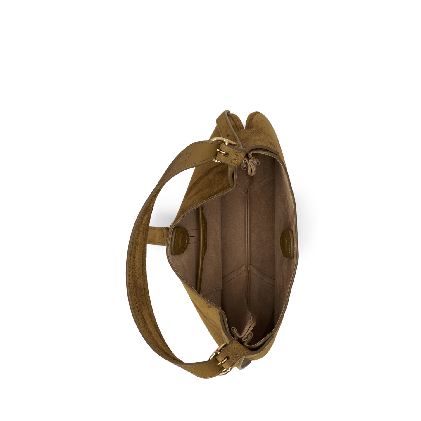 Женская сумка Ralph Lauren Polo ID Suede Small Shoulder, цвет: Artichoke — фото 2