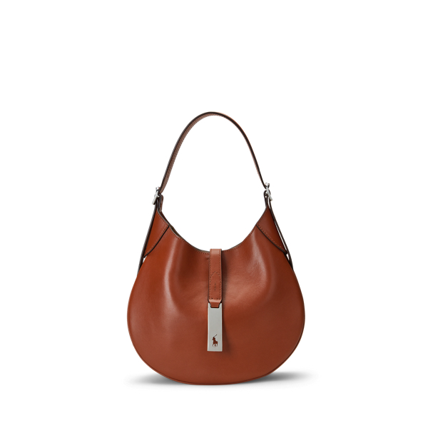 Ralph lauren brown leather handbag best sale