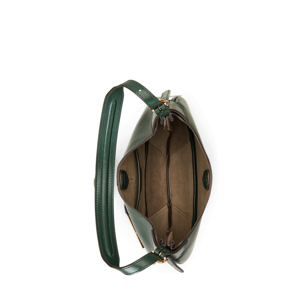 Bottle Green Polo ID Leather Small Shoulder Bag Polo Ralph Lauren 5