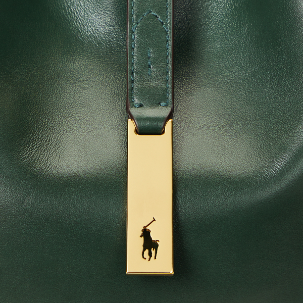 Bottle Green Polo ID Leather Small Shoulder Bag Polo Ralph Lauren 6