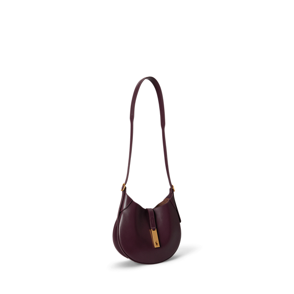 Midnight Merlot Polo ID Leather Small Shoulder Bag Polo Ralph Lauren 9