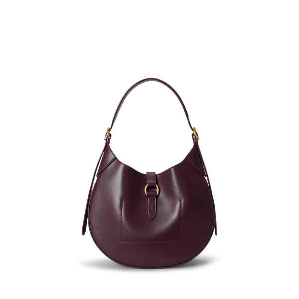 Midnight Merlot Polo ID Leather Small Shoulder Bag Polo Ralph Lauren 4