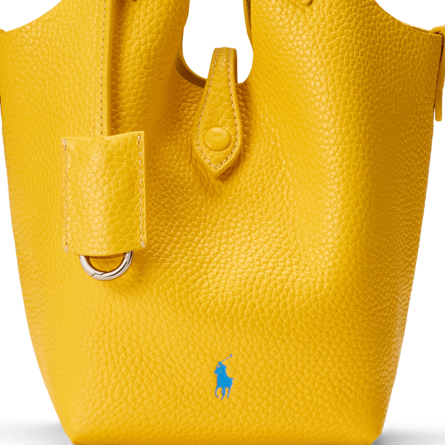 Женские сумки Ralph Lauren Polo Play Leather Small Tote & Crossbody, цвет: Жёлтый — фото 4
