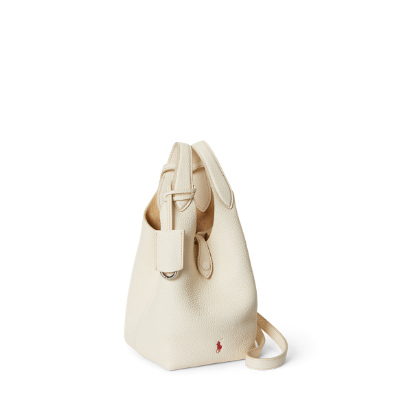 Ivory Polo Play Leather Small Tote and Crossbody Bag Polo Ralph Lauren 2