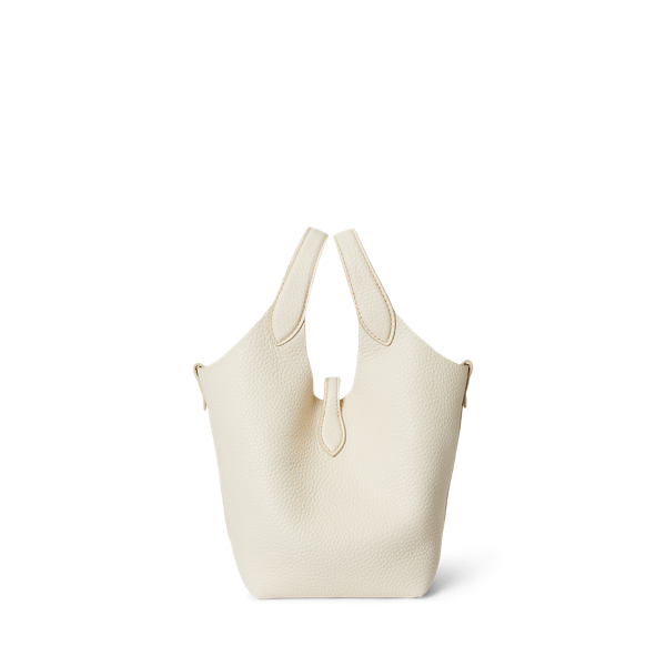 Ivory Polo Play Leather Small Tote and Crossbody Bag Polo Ralph Lauren 3