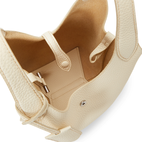 Ivory Polo Play Leather Small Tote and Crossbody Bag Polo Ralph Lauren 4