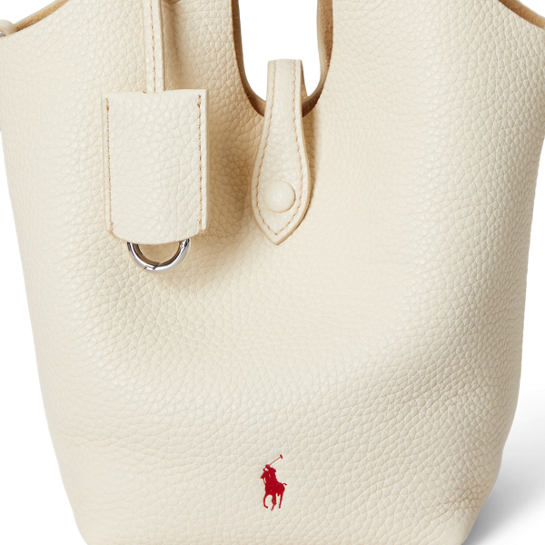 Ivory Polo Play Leather Small Tote and Crossbody Bag Polo Ralph Lauren 5