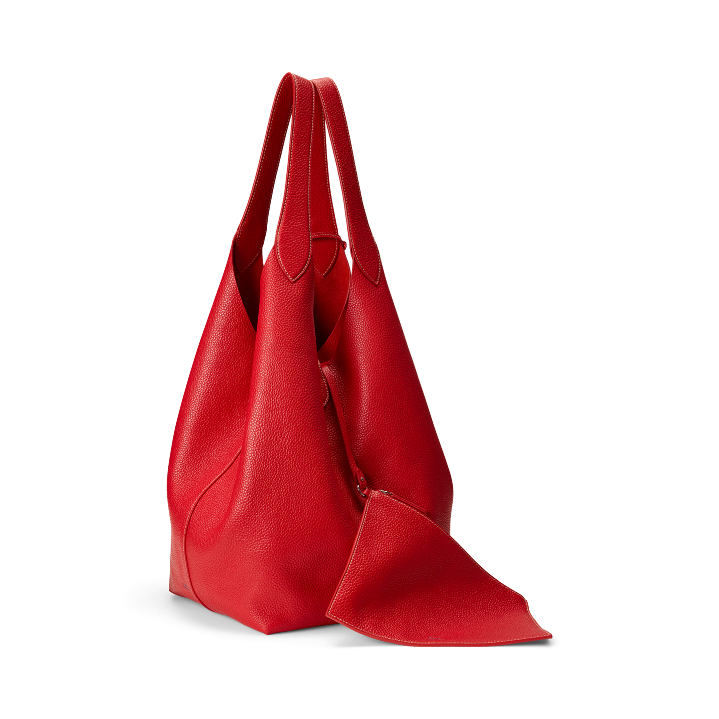 Женские сумки Ralph Lauren Polo Play Leather Large Tote, цвет: Вишнёвый — фото 2