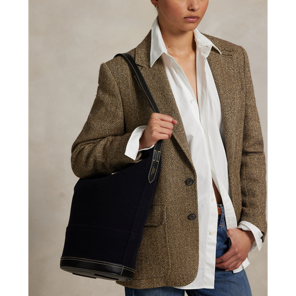 Bellport Flannel Sling Bucket Bag