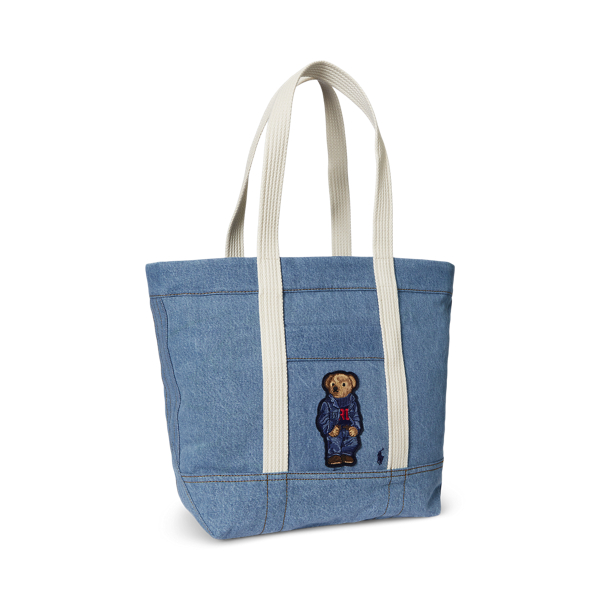 Denim Polo Bear Medium Canvas Tote Bag Polo Ralph Lauren 2