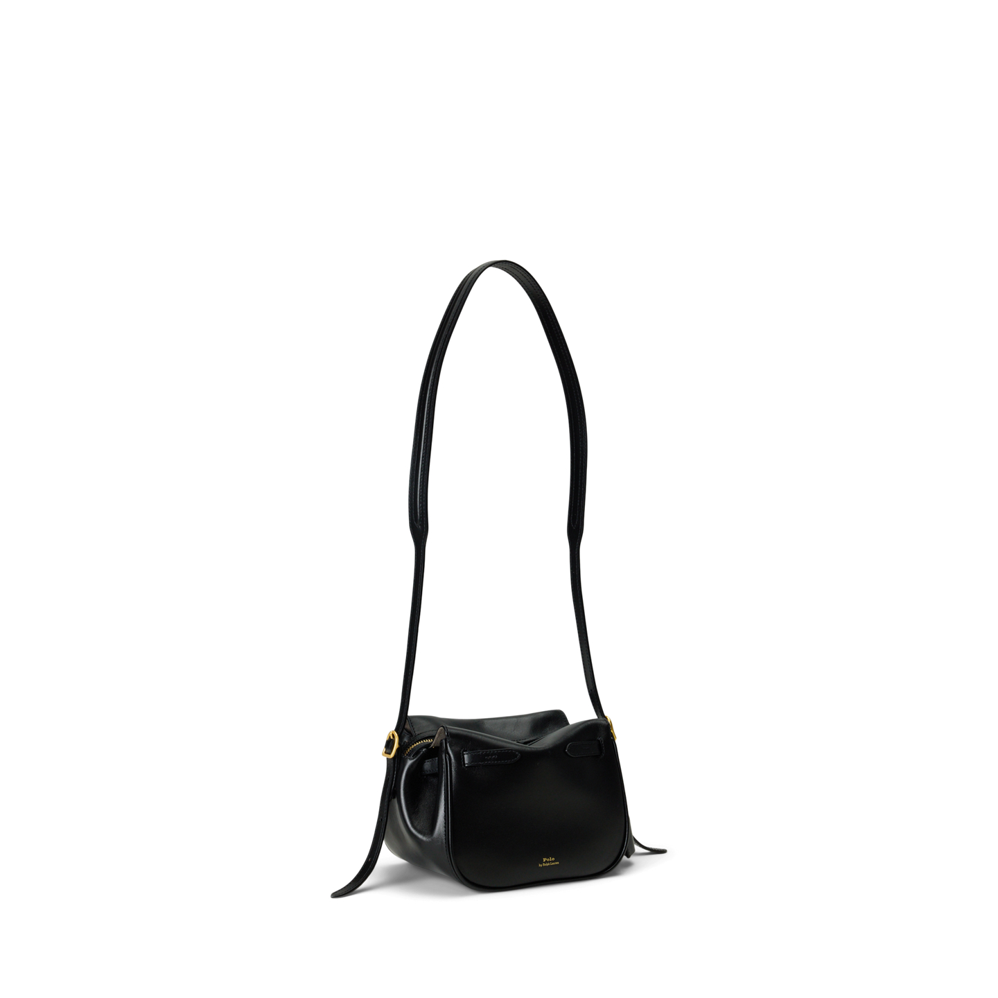 Женская сумка Ralph Lauren Polo ID Leather Mini Satchel, цвет: Чёрный — фото 6