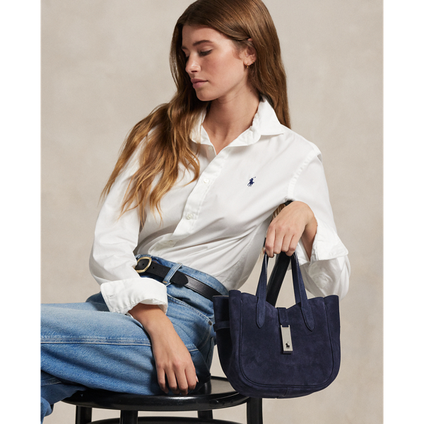 Ralph Lauren★Polo ID Suede Small Tote Polo ID Suede Small Tote