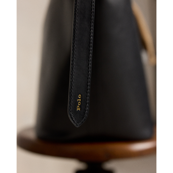 Black Bellport Leather Large Tote Polo Ralph Lauren 10