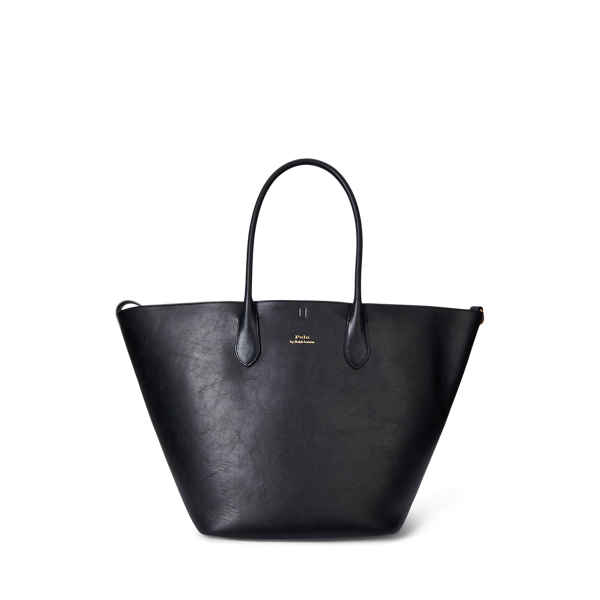 Black Bellport Leather Large Tote Polo Ralph Lauren 1
