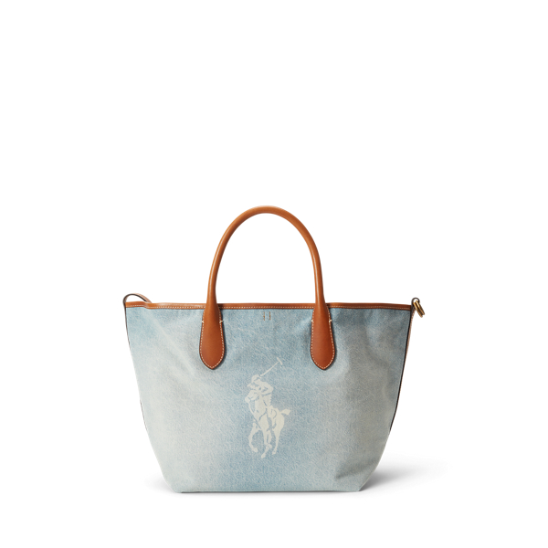 Bellport Big Pony Denim Medium Tote