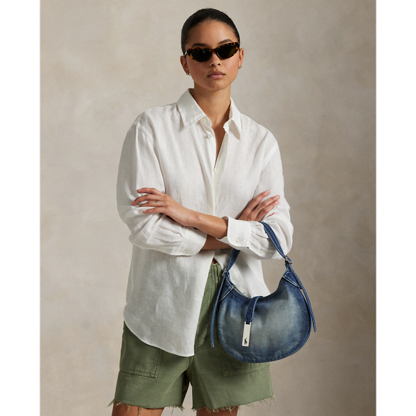 Polo ID デニムレザー スモール ショルダー バッグ | ポロ