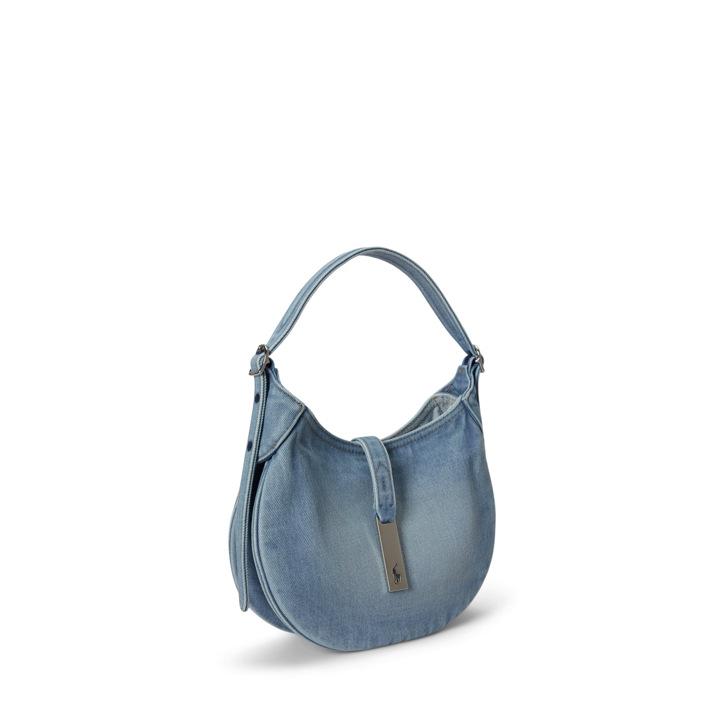 Женская сумка Polo Ralph Lauren Polo ID Denim Small Shoulder, цвет: Варёный — фото 1