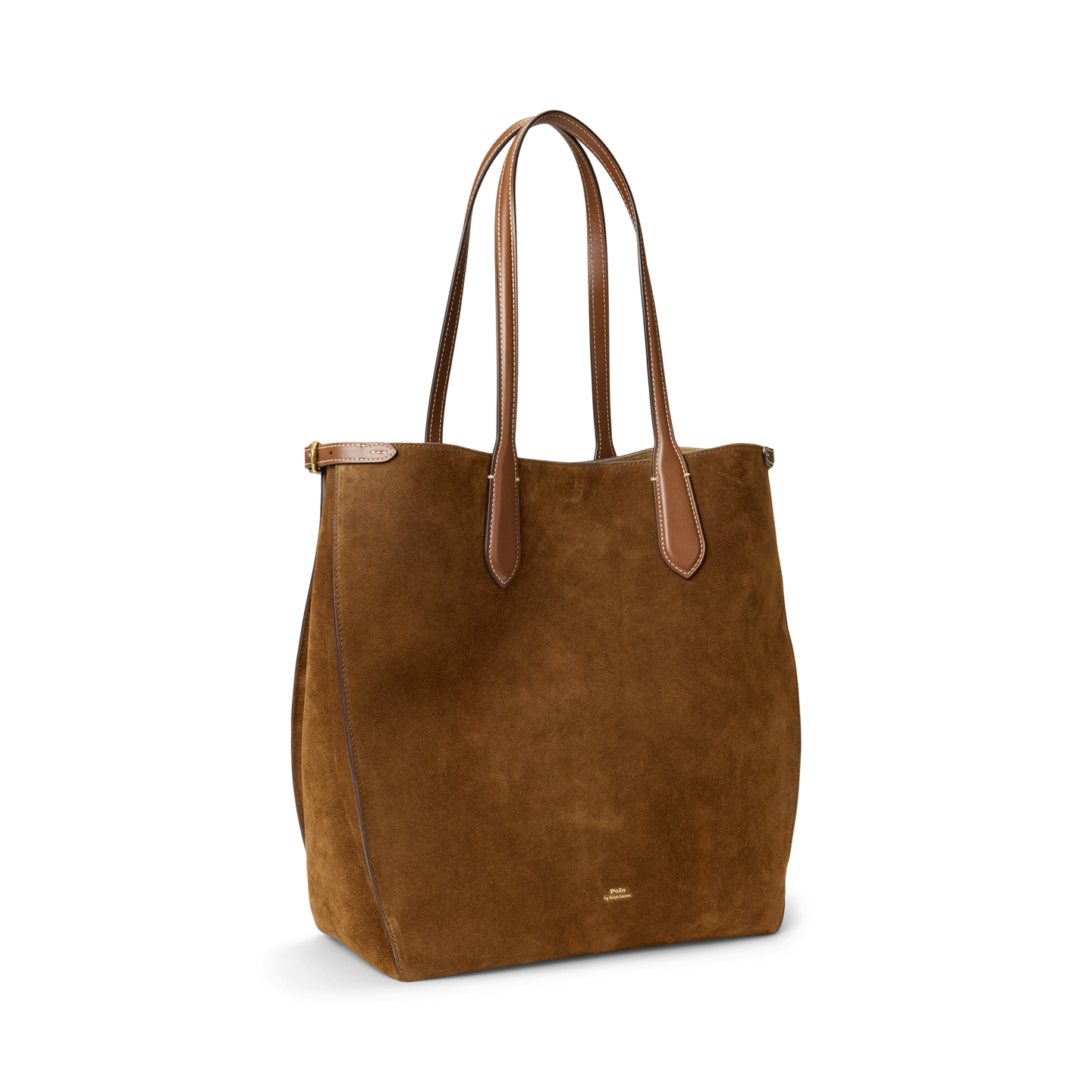 Женская сумка Ralph Lauren Bellport Suede North-South Tote, цвет: Коричный — фото 1