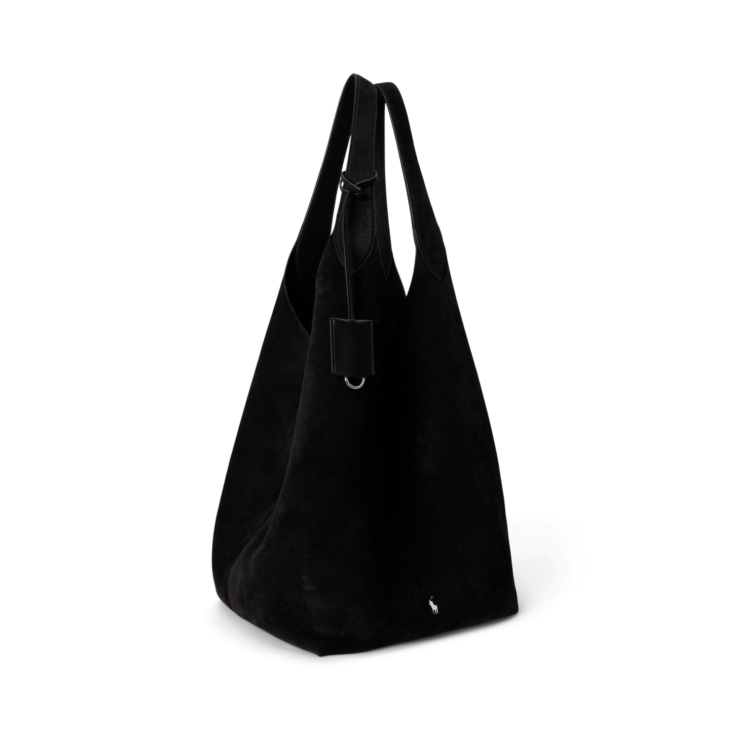 Женские сумки Ralph Lauren Polo Play Suede Large Tote, цвет: Чёрный — фото 1