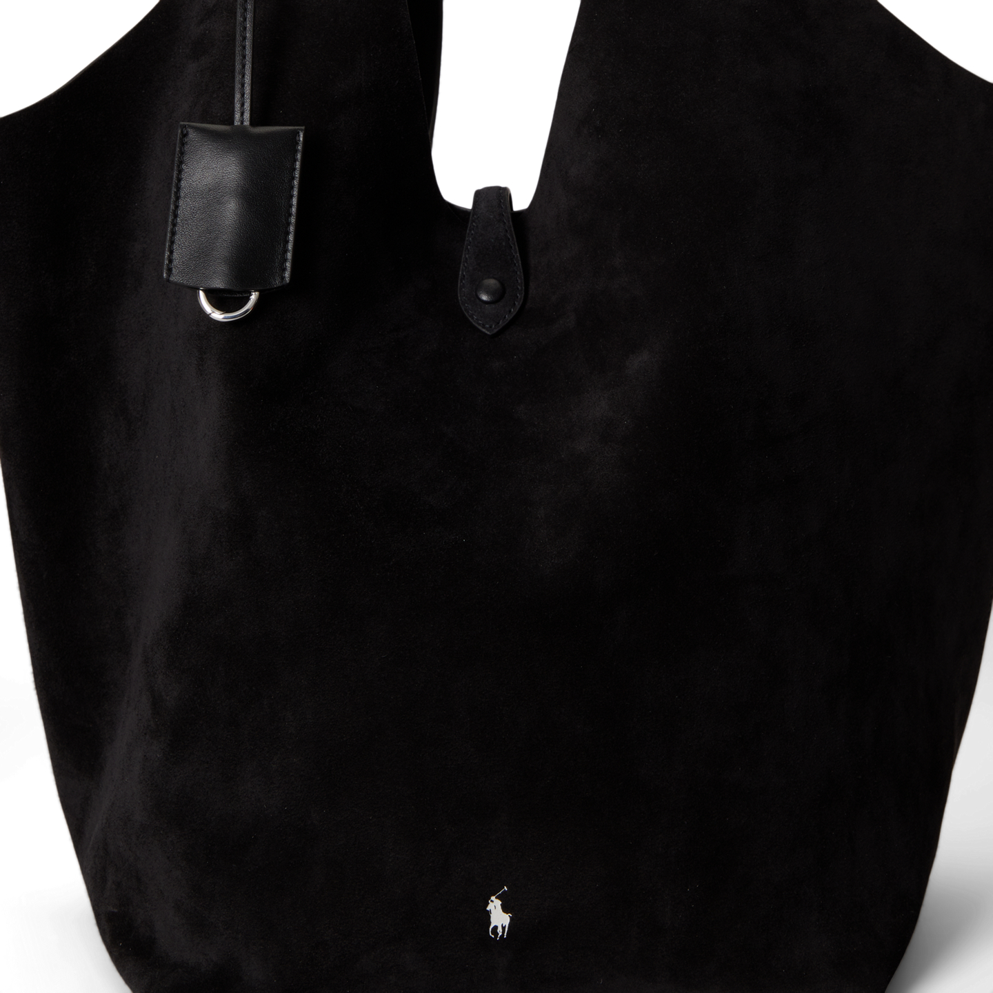 Женские сумки Ralph Lauren Polo Play Suede Large Tote, цвет: Чёрный — фото 4
