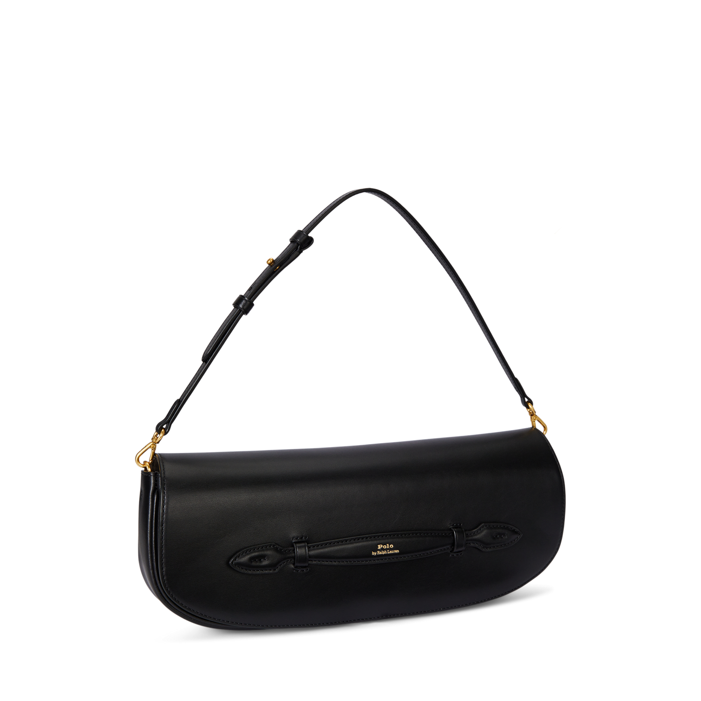 Женский клатч Ralph Lauren Bellport Leather Long-Flap Clutch, цвет: Чёрный — фото 1
