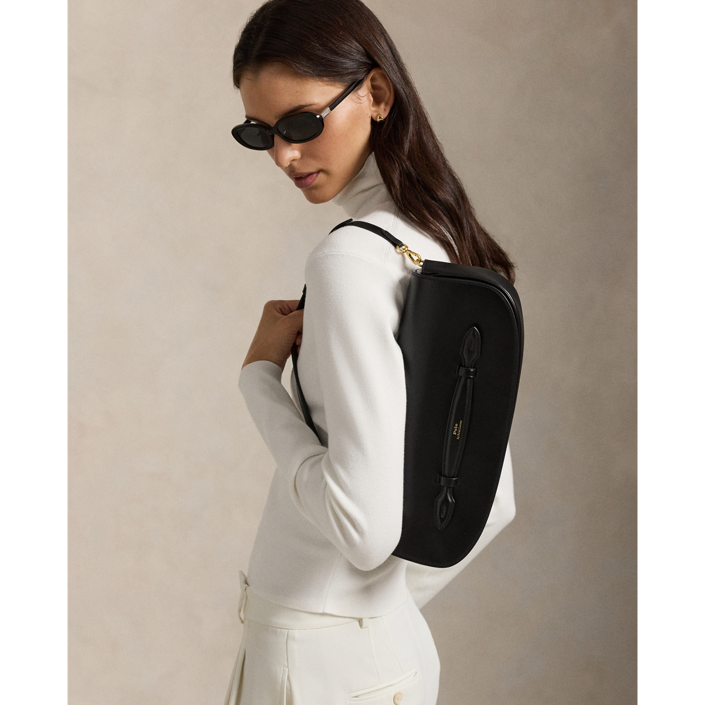 Женский клатч Ralph Lauren Bellport Leather Long-Flap Clutch, цвет: Чёрный — фото 5