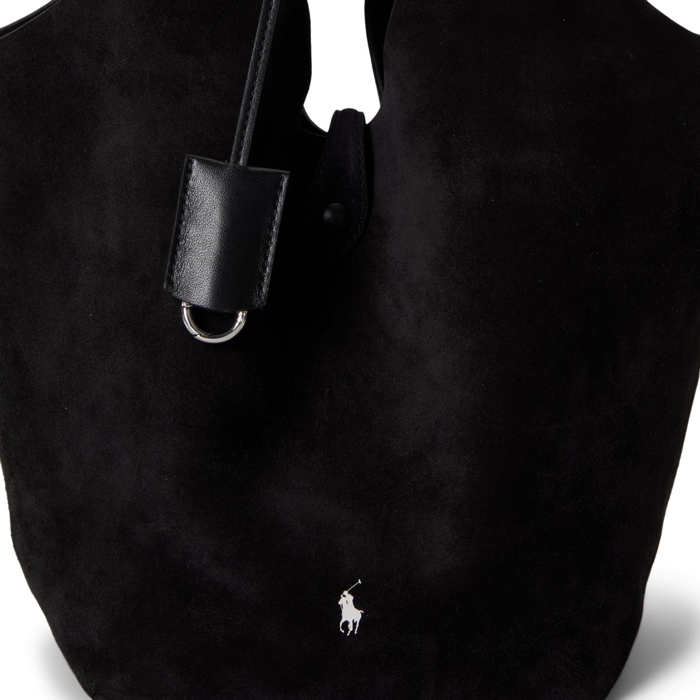 Женские сумки Ralph Lauren Polo Play Suede Tote, цвет: Чёрный — фото 3