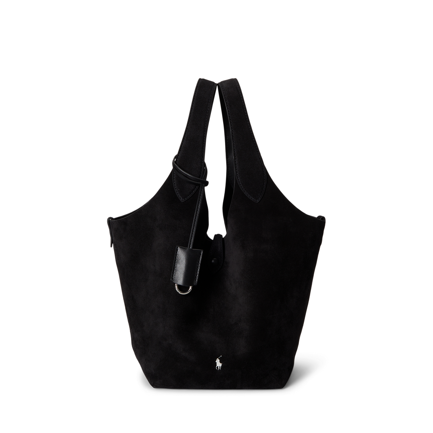 Женские сумки Ralph Lauren Polo Play Suede Tote, цвет: Чёрный — фото 5