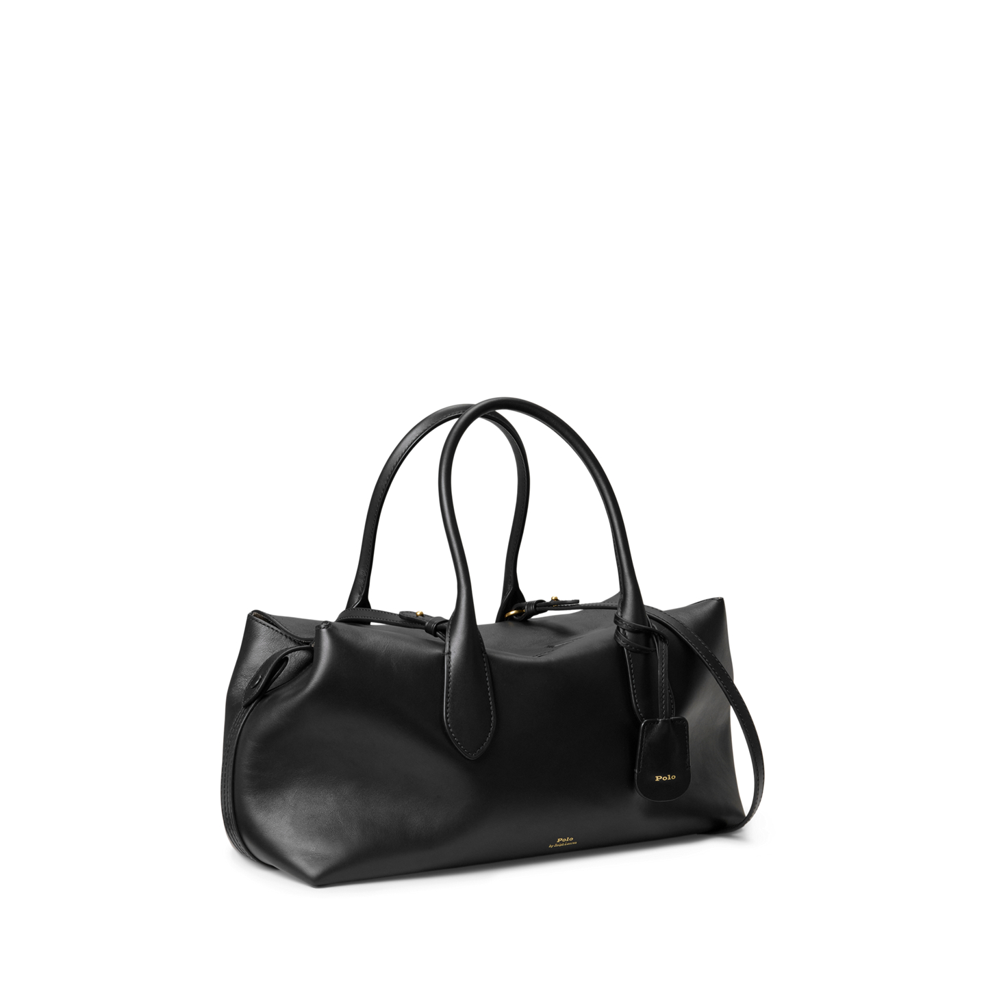 Женская сумка Ralph Lauren Bellport Leather Satchel, цвет: Чёрный — фото 1
