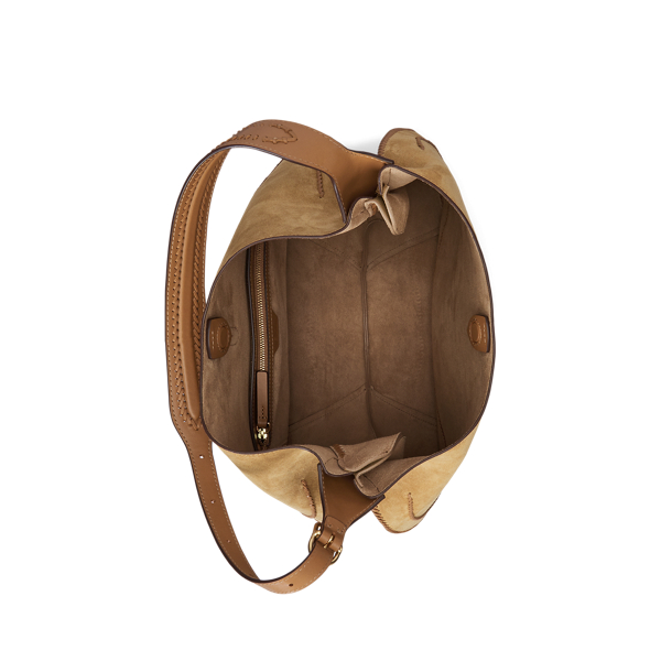 Polo ID Suede Western Large Shoulder Bag for Women | Ralph