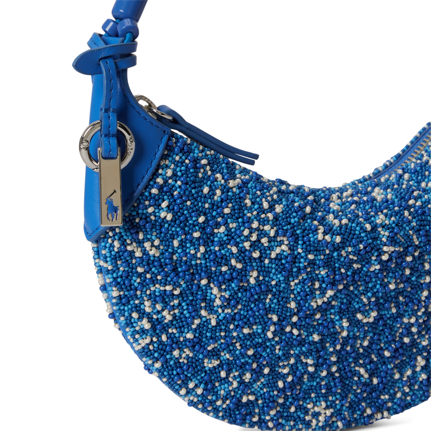 Женская сумка Ralph Lauren Polo ID Beaded Mini Shoulder, цвет: Синий — фото 4