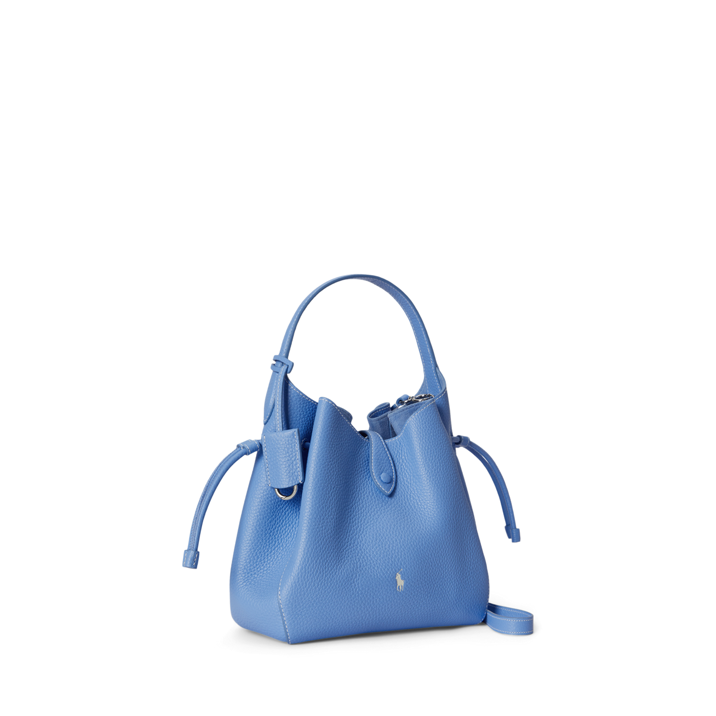 Женская сумка Ralph Lauren Polo Play Leather Drawstring, цвет: Синий — фото 1