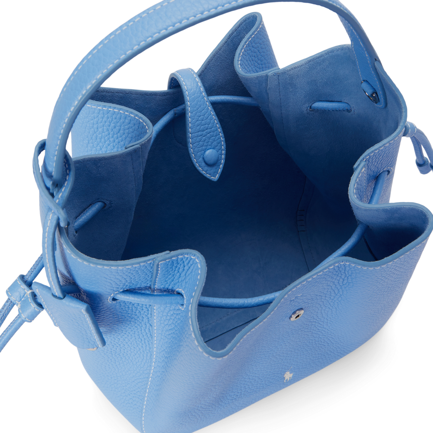 Женская сумка Ralph Lauren Polo Play Leather Drawstring, цвет: Синий — фото 3
