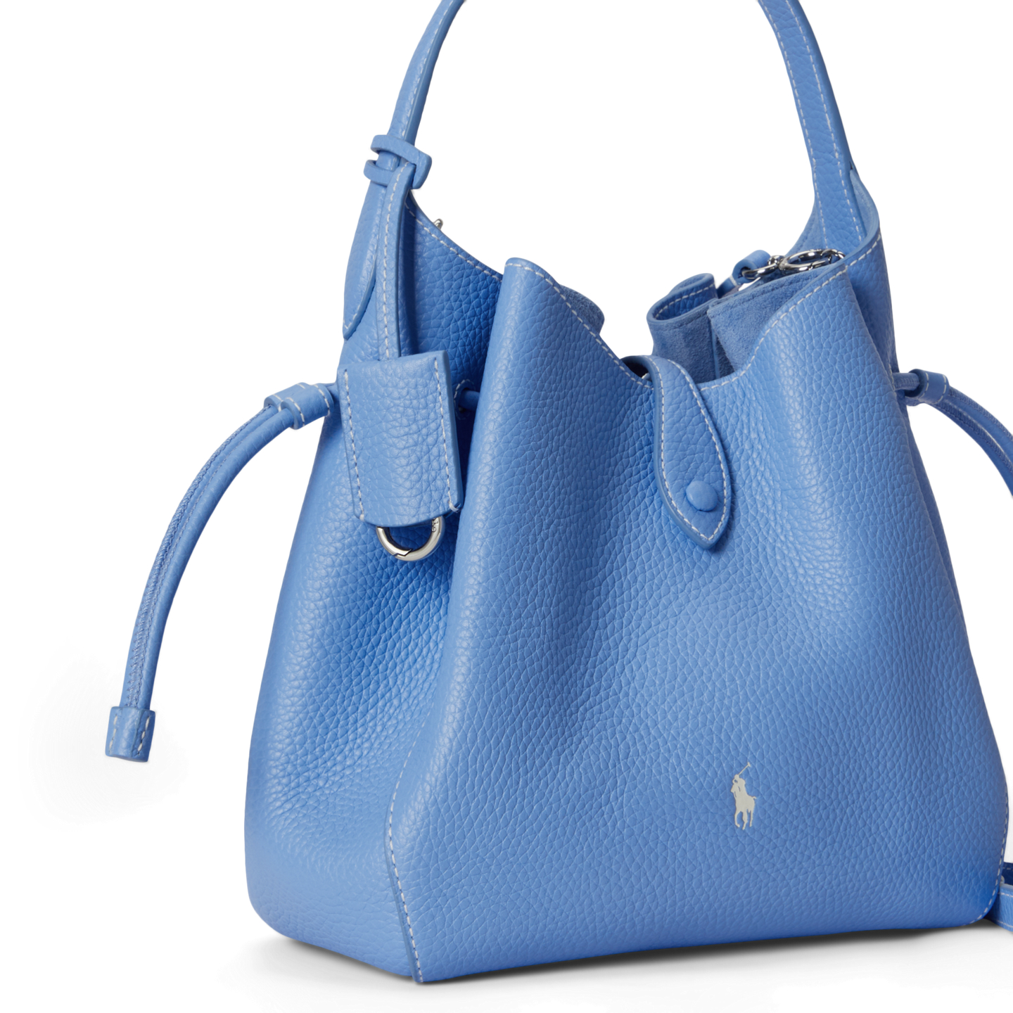 Женская сумка Ralph Lauren Polo Play Leather Drawstring, цвет: Синий — фото 4