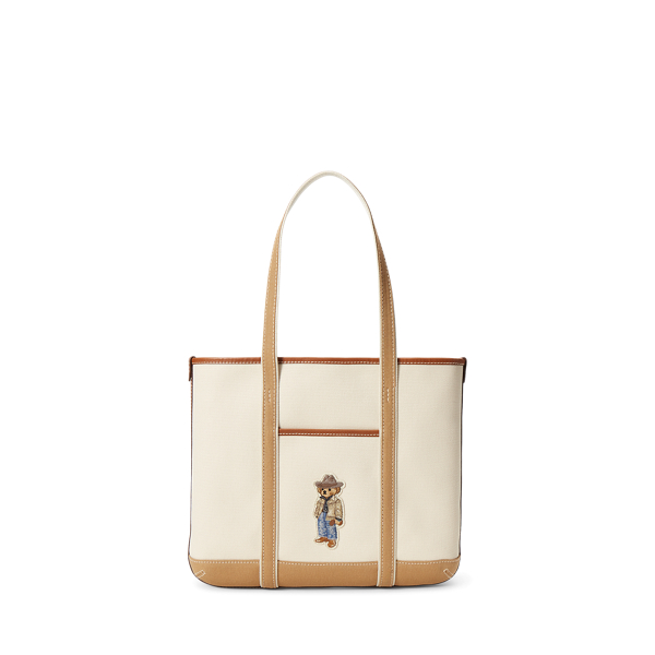 Polo Bear Canvas Small Shopper Tote