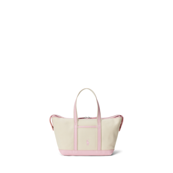 Cotton Canvas Mini Shopper Tote Polo Ralph Lauren 1