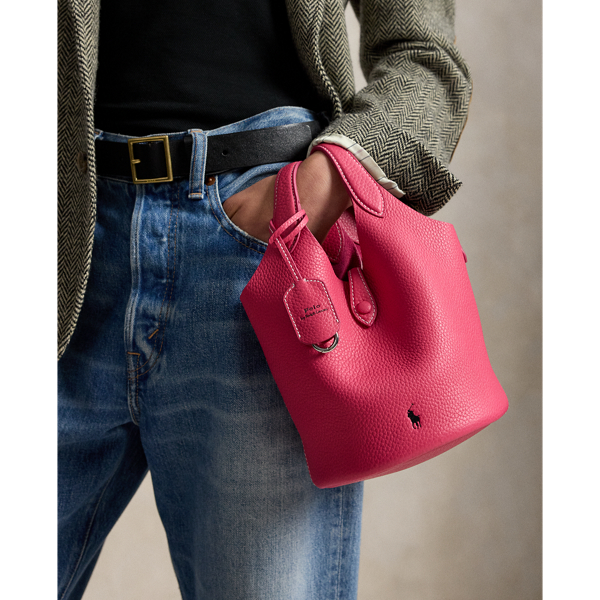 Petit cabas en cuir Pink Pony