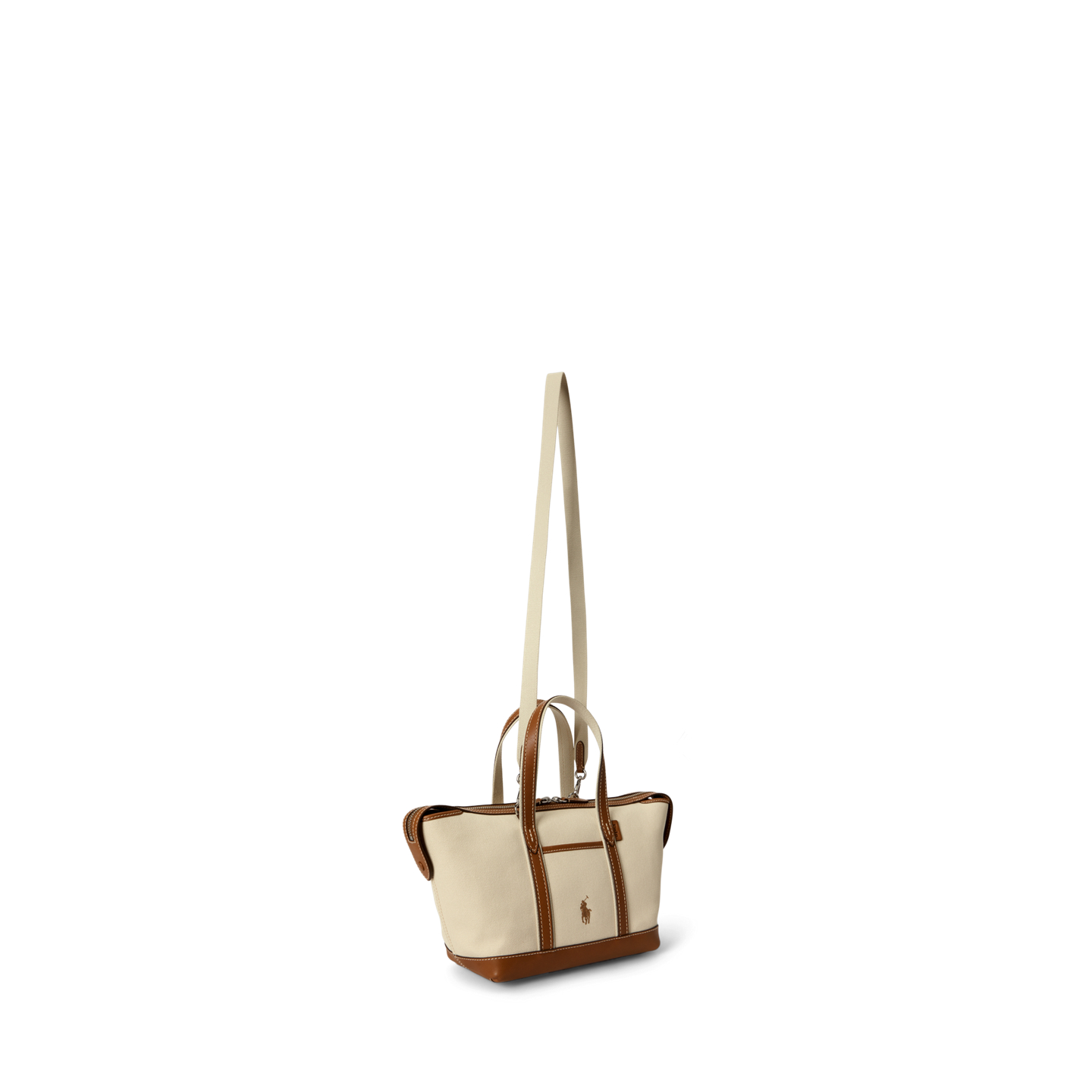 Женская сумка Ralph Lauren Cotton Canvas Mini Shopper Tote, цвет: Экрю — фото 1