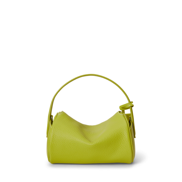 Limeade Polo Play Leather Small Barrel Duffel Bag Polo Ralph Lauren 3