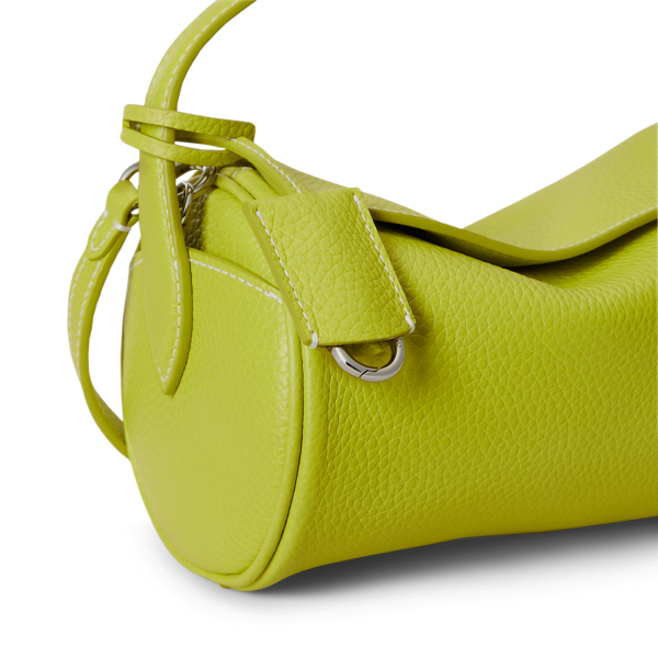 Limeade Polo Play Leather Small Barrel Duffel Bag Polo Ralph Lauren 5