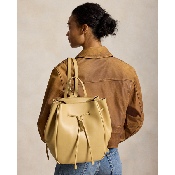 Cashmere Polo ID Leather Drawstring Backpack Polo Ralph Lauren 7